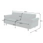 Invicta Sofa rozkładana MAISON BELLE zielony aksamit 220cm / 41350