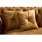 Invicta CHESTERFIELD PARIS Sofa musztardowo żółty aksamit 225 x 80 x 95cm / 41249