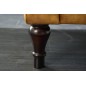 Invicta CHESTERFIELD PARIS Sofa musztardowo żółty aksamit 225 x 80 x 95cm / 41249