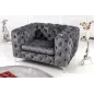 Invicta Fotel MODERN BAROCK ciemnoszary aksamit 120cm / 6541297