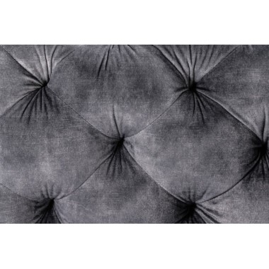 Invicta MODERN BAROCK Fotel ciemnoszary aksamit 120 x 70 x 100cm / 6541297