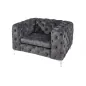 Invicta Fotel MODERN BAROCK ciemnoszary aksamit 120cm / 6541297
