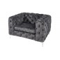 Invicta MODERN BAROCK Fotel ciemnoszary aksamit 120 x 70 x 100cm / 6541297