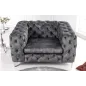 Invicta Fotel MODERN BAROCK ciemnoszary aksamit 120cm / 6541297