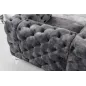 Invicta Fotel MODERN BAROCK ciemnoszary aksamit 120cm / 6541297