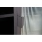 Invicta Witryna Dura Steel metal czarny żebrowane szkło 80cm / 41725 Invicta Witryna Dura Steel metal czarny żebrowane szkło 80cm / 41725
