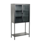 Invicta Witryna Dura Steel metal czarny żebrowane szkło 80cm / 41725 Invicta Witryna Dura Steel metal czarny żebrowane szkło 80cm / 41725