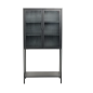Invicta Witryna Dura Steel metal czarny żebrowane szkło 80cm / 41725 Invicta Witryna Dura Steel metal czarny żebrowane szkło 80cm / 41725