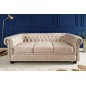 Invicta Sofa 3 osobowa Chesterfield szampański aksamit 200cm / 42310