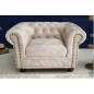 Invicta CHESTERFIELD Fotel szampański aksamit 110 x 70 x 86cm / 42312 Invicta CHESTERFIELD Fotel szampański aksamit 110 x 70 x 86cm / 42312