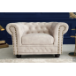 Invicta CHESTERFIELD Fotel szampański aksamit 110 x 70 x 86cm / 42312 Invicta CHESTERFIELD Fotel szampański aksamit 110 x 70 x 86cm / 42312