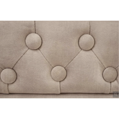 Invicta CHESTERFIELD Fotel szampański aksamit 110 x 70 x 86cm / 42312