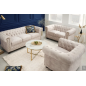 Invicta CHESTERFIELD Fotel szampański aksamit 110 x 70 x 86cm / 42312 Invicta CHESTERFIELD Fotel szampański aksamit 110 x 70 x 86cm / 42312