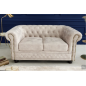 Invicta Sofa 2 osobowa Chesterfield szampański aksamit 150cm / 42311