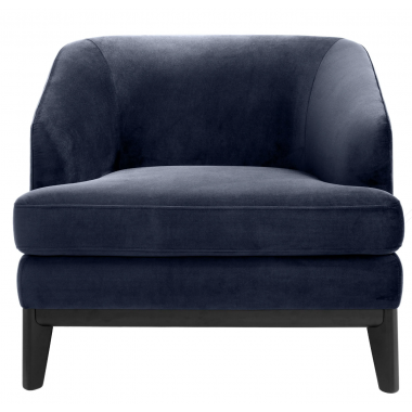 Eichholtz Fotel MONTEREY savona midnight blue velvet 85 cm / 112707U