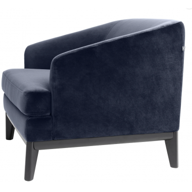 Eichholtz Fotel MONTEREY savona midnight blue velvet 85 cm / 112707U