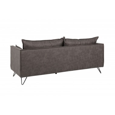 Invicta Sofa ROCCO 3 osobowa szara retro 194cm / 41449