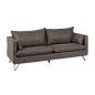 Invicta Sofa ROCCO 3 osobowa szara retro 194cm / 41449