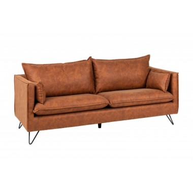 nvicta Sofa ROCCO 3 osobowa brązowa retro 194cm / 40830