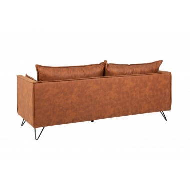 nvicta Sofa ROCCO 3 osobowa brązowa retro 194cm / 40830