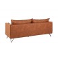 Invicta Sofa ROCCO 3 osobowa brązowa retro 194cm / 40830