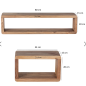 Wohnling zestaw 3 półek BOHA CUBES lite drewno akacja / WL1.526