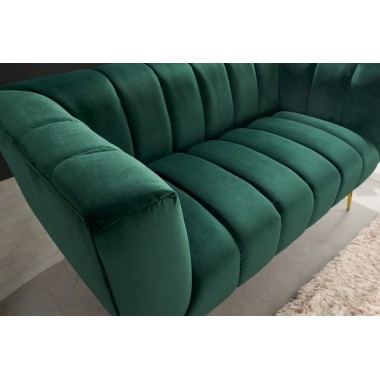 Invicta Sofa Noblesse 2 osobowa szmaragdowo zielony aksamit 165cm / 41247