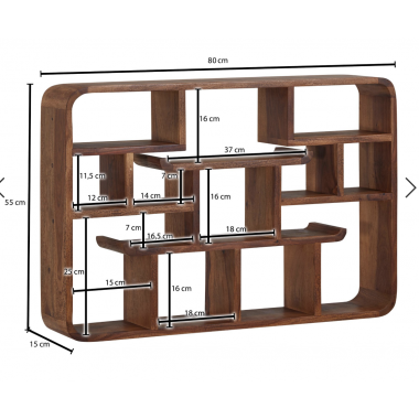 Wohnling Regał wiszący lite drewno SHEESHAM 80cm / WL6.529