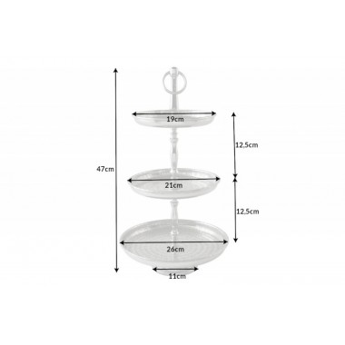 Invicta Etażerka ORIENT 3 poziomy srebrny 48cm / 41534