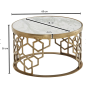 Wohnling Stolik kawowy z marmurowym blatem Ø 60cm / WL6.630
