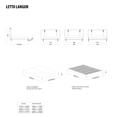 Włoskie łóżko LANGUR / Tr