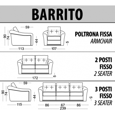 Włoska sofa BARRITO / Tr