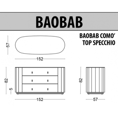 Baobab komoda 152cm / Tr