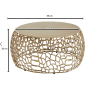 Wohnling Stolik kawowy LEAF złoty Ø 66cm / WL6.696