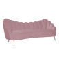 Sofa tapicerowana MUSZLA COSETTE Pink Velvet 230cm / S5120