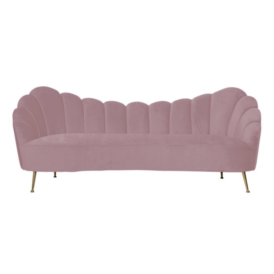 Sofa tapicerowana MUSZLA COSETTE Pink Velvet 230cm / S5120