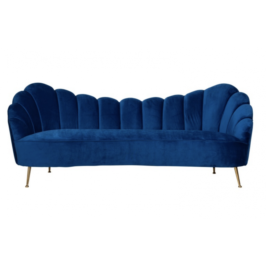 SOFA TAPICEROWANA MUSZLA COSETTE BLUE VELVET 230CM / S5120