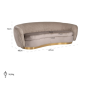 SOFA WAYLON PERUGIA NOUGAT VELVET 221CM / S5131