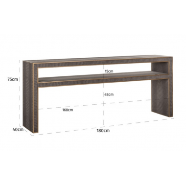 Konsola CLASSIO szczotkowane złoto 180cm / 7530