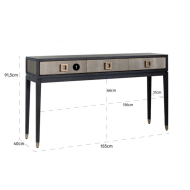 Konsola BLOOMVILLE 3 szuflady 165cm / 7524
