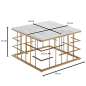 Wohnling Stolik kawowy z blatem marmurowym 55cm / WL6.681