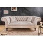 INVICTA Sofa Chesterfield PARIS szampański aksamit 225cm / 42662