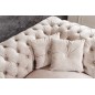 Invicta CHESTERFIELD PARIS Sofa szampański aksamit 225 x 80 x 95cm / 42662
