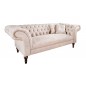 INVICTA Sofa Chesterfield PARIS szampański aksamit 225cm / 42662