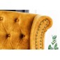 Invicta Fotel CHESTERFIELD musztardowo żółty 85cm / 41444