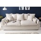 Invicta Sofa HEAVEN 3 osobowa lniana naturalna 215cm / 22689