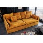 Invicta Sofa Heaven 3 osobowa musztardowy aksamit 215cm / 40831