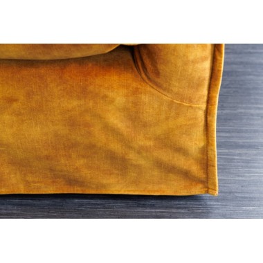 Invicta Sofa Heaven 3 osobowa musztardowy aksamit 215cm / 40831