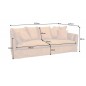 Invicta Sofa Heaven 3 osobowa musztardowy aksamit 215cm / 40831