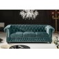 Invicta CHESTERFIELD Sofa 3 osobowa turkusowy aksamit 205 x 73 x 87cm / 43091